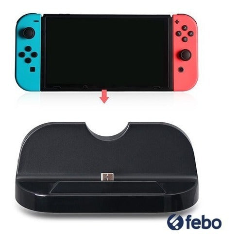 Base Stand Cargador Nintendo Switch 5v Febo 1