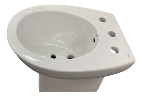 Roca Antares 3-Hole Bidet in White Porcelain 0