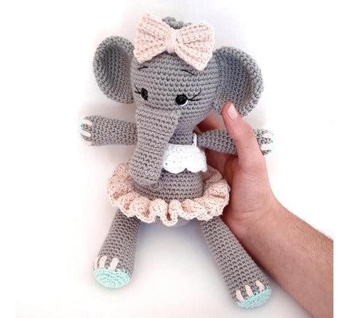 Handmade Crochet Elephant Amigurumi Cuddly Toy 0