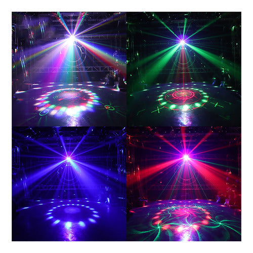 Quatro Em Um Led Luzes De Discoteca Controladas Por Voz Bar 6