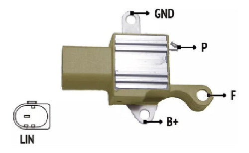 Regulador De Voltaje Compatible Con Denso Cronos Argo Mobi 1