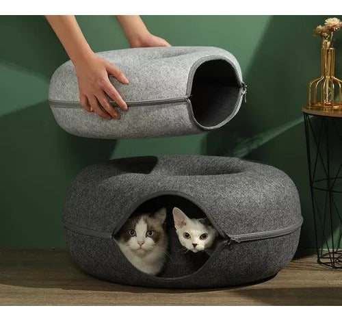 Generic Interactive Donut Tunnel Bed 50 cm. for Cats 1