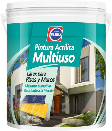 Pintura Multiuso Elbex 4l, Interior/exterior, Azul Egeo 1