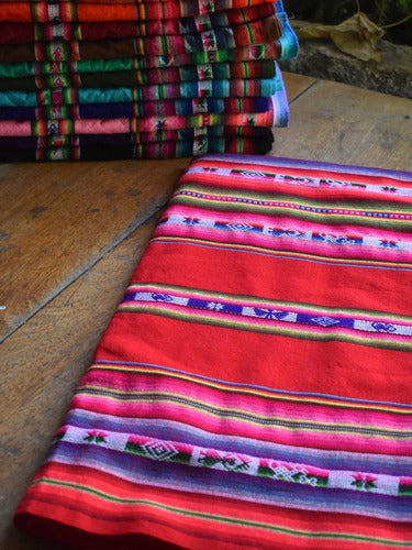 Norteña Deco Pack of 4 Aguayo Norteno Star Blankets 1.10m x 1.10m 7