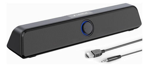 Barra Sonido Lenrue 10w Alimentación Usb 3 5mm Negro 0