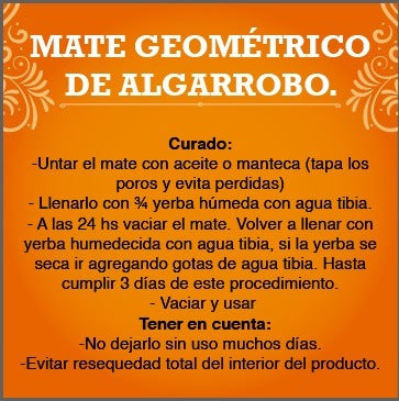 10 Smooth Geometric Mates Algarrobo Plus 10 Straws Color - 10 Mates Geométricos Lisos Algarrobo Mas 10 Bombillas Color