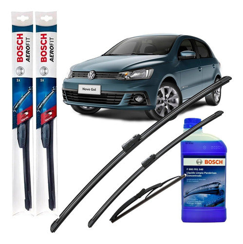 Kit Escobillas Gol Trend 1.6 8v 2017 2018 2019 Trasera+liqui 0