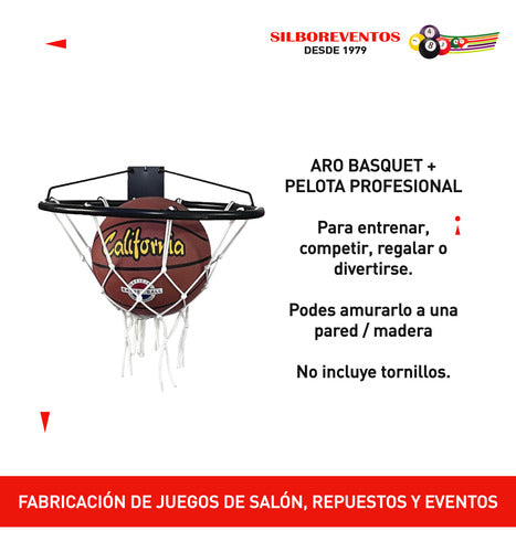 Aro Basquet Profesional + Pelota Profesional Grande Premium 1