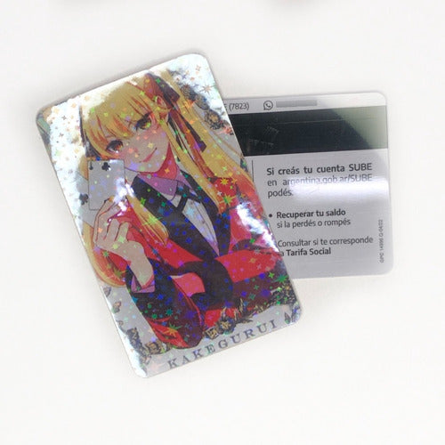 Sticker Holografico Sube Autoadhesivo Anime Kakegurui Y2k 2