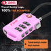 Forge TSA Approved Cable Luggage Locks, 2 Pink Locks, Re-settable Combination With Alloy Body 2