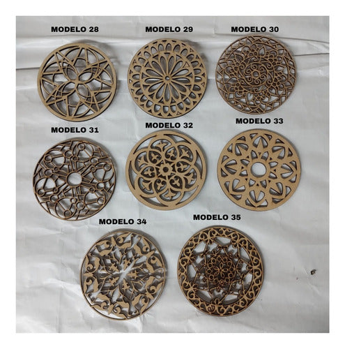 Set of 10 40cm Fibrofacil Mandala Art Pieces 3