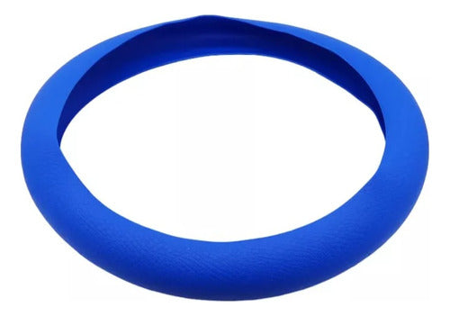 ljaccesorios Universal Blue Textured Silicone Steering Wheel Cover 0