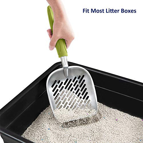 Wepet Cat Litter Scoop - Aluminum Alloy Sifter with Turkish Blue Handle 5