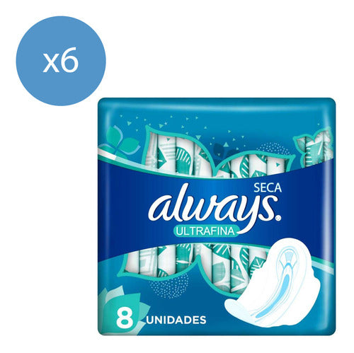 Always Ultrafina Plus Día Seca Pack of 8 Feminine Sanitary Pads 0