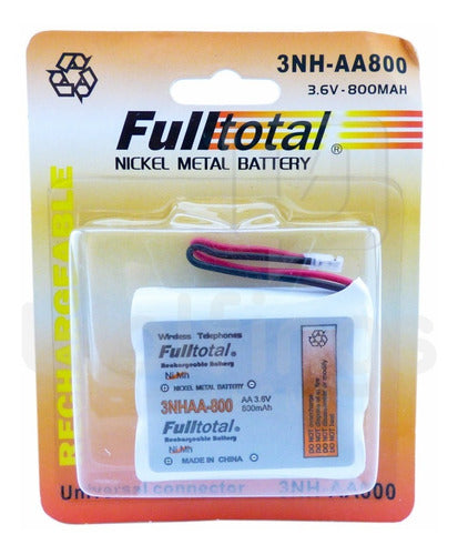 Fulltotal 1 Rechargeable 3NH AA Battery 800 mAh 3.6V for Phones 0