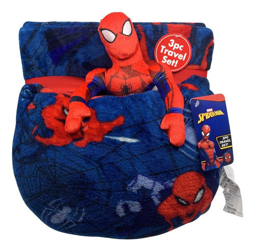 Conjunto De Viaje Spiderman Para Niños: Manta, Almohada Y Pe 4