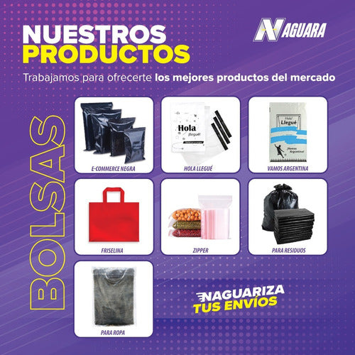 Naguara Bolsas Sobre Ecommerce Negra X500 N°2 30x41 C/ Adhesivo 4