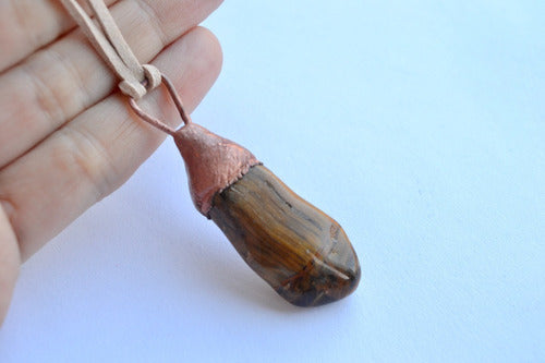 Joyas Puravida: Tiger Eye Necklace, Large Stone for Reiki 2