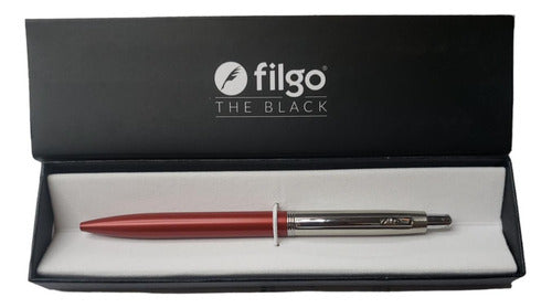 Filgo Retractable Black Ink Ballpoint Pen Gift Box 4