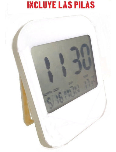 Dioggisa Square Clock Alarm Clock with Temperature and Batteries included - V.Crespo 1