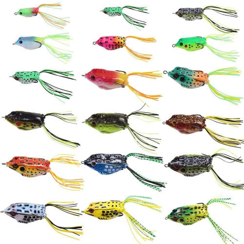 Croch Hollow Body Frog Lure Weedless Topwater Kit (18 Pcs) 0