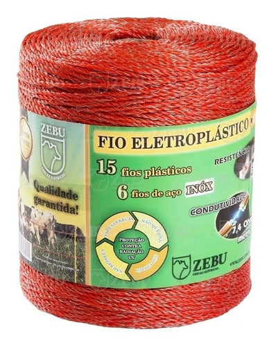 Fio Eletroplástico P/ Cerca 500m Super Resistente C/ Uv Zebu 1