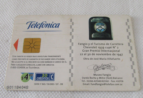 Tarjeta Telefonica Coleccion Fangio El Deportista Del Siglo 1