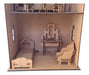 Large 3-Story Dollhouse Fibroboard MDF + Furniture 5