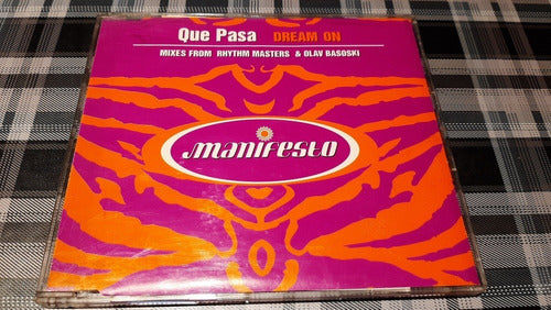 Que Pasa - Dream On - Cd Single  Remixes  Inglés  Impecable 0