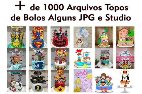 Pack + 1000 Arquivo Topos De Bolo 2