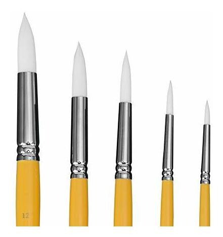 HIMI Set of 5 Gouache Watercolor Brushes - Yellow 3