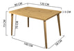 Sajo Solid Wood Dining Table with Slanted Legs 120x80 5