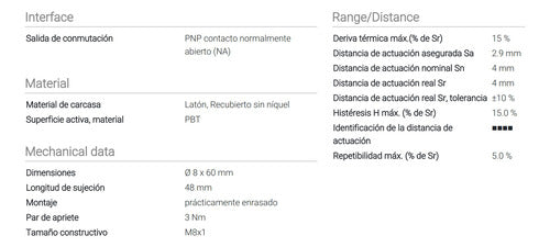 Sensor Inductivo M8 Semi Rasado C/conec M8 Balluff- Bes01zw 3