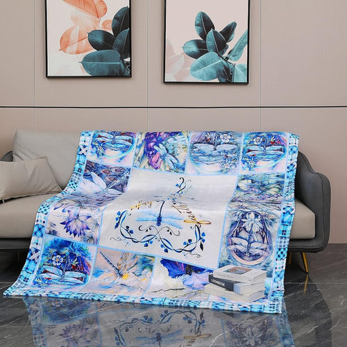 YunTu Dragonfly Fleece Blanket - Super Soft Faith Blanket 1