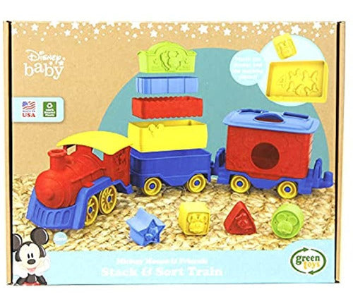 Green Toys Mickey Mouse Y Friends Stack & Sort Train 1