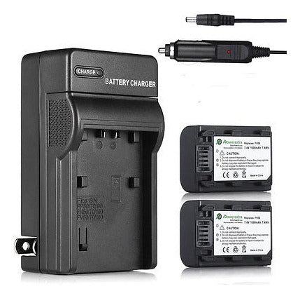 Sony NP-FH50 2pcs Battery Set + Charger for Sony Alpha 1