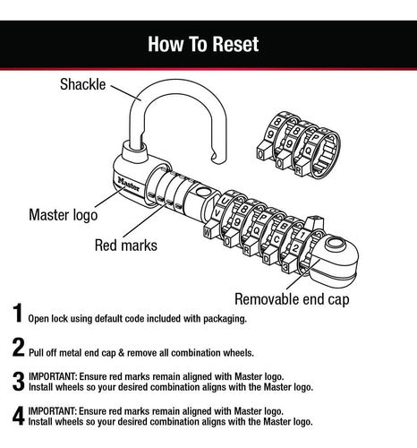Candado Master Lock / Combinacion Letras Y Numeros Mod.1534d 4