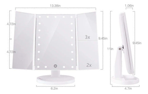 Infitrans 3 Pliegues Iluminados Aumento De Maquillaje De 21 4