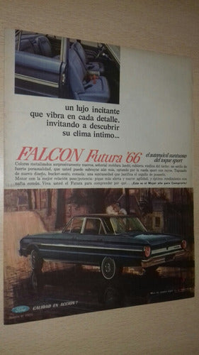 P32 Clipping Publicidad Automovil Ford Falcon Año 1966 0