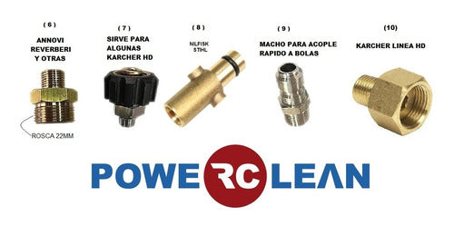 RC Distribuidora Chassis Cleaning Nozzle for Pressure Washers with 3 Nozzles and Lance 3