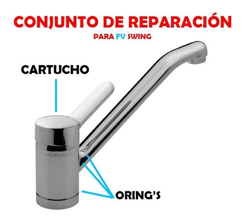 FV Kitchen Monocommand Faucet Replacement Parts - Swing 1