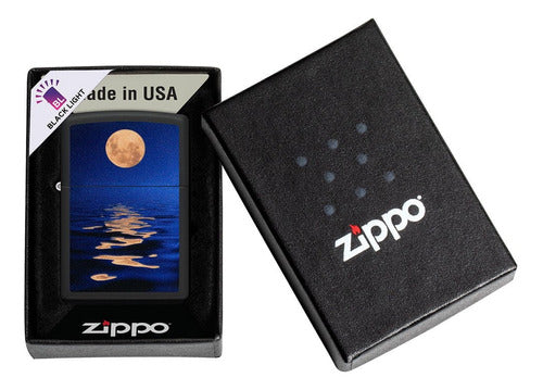 Zippo Full Moon Design Lighter Model 49810 Warranty 1