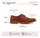 Men's Leather Dress Shoe Elegant Brogued Loafer by Briganti 5