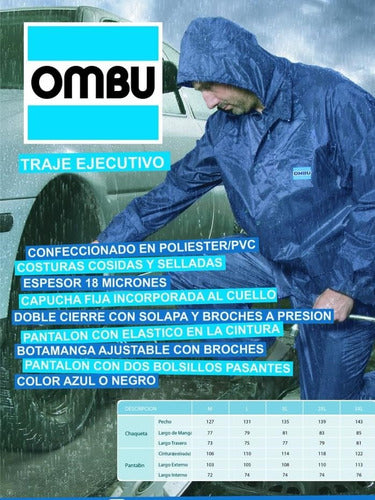 Ombu Traje Ejecutivo Lluvia Ombu Equipo Liviano Reforzado 1