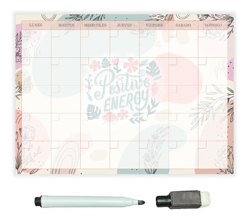 Planner Mensual Pizarra - Love The Life Magnetized Calendar A4 2