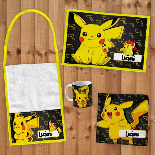 Garden Set - Pokemon Pikachu Tablecloth ~ Napkin ~ Towel ~ Mug 4