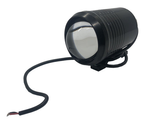 Faro De Led Moto Redondo 10w 1 Led C/lupa 0