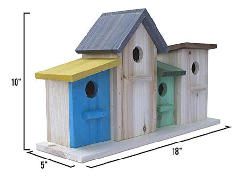 23 Bees Multicolor Wooden Birdhouse 1