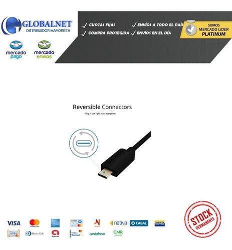 1-Meter USB 2.0 Type-C to USB Cable - Durable and Reliable - Black 1