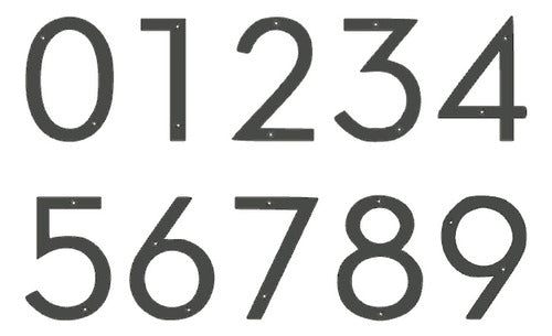Modern Home Address Numbers Set of 4 | 10cm | Choose Your Style 0